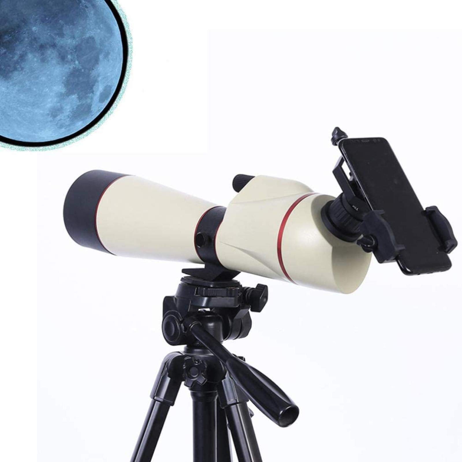 Telescopio per Bambini e Principianti, telescopio rifrattore da Viaggio da 80 mm per Astronomia, per l'osservazione della Luna, Birdwatching, Visite turistiche, per Interni/Esterni