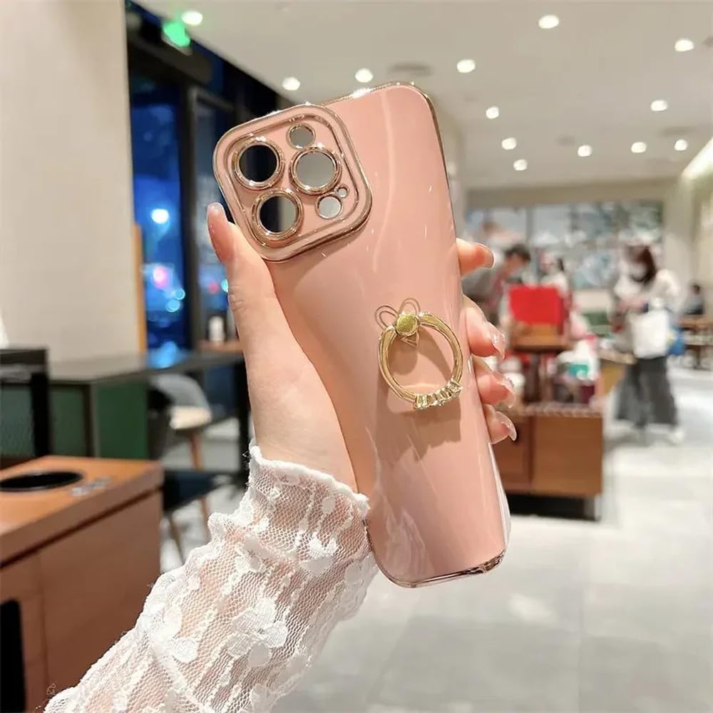 Miękka galwanizowana boczna obudowa z sercem miłosnym do telefonu iPhone 11 12 13 14 Pro Max XS X XR 15Plus, etui silikonowe z pierścieniem, niebieskie, do iPhone 11Pro Max