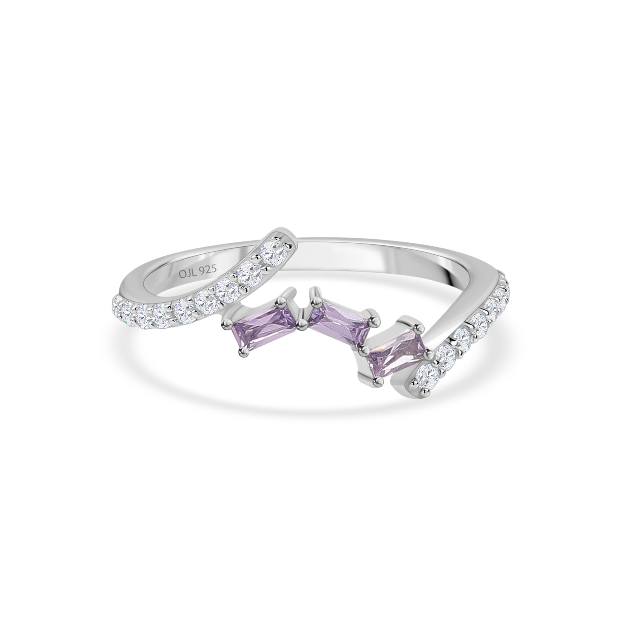 925 Silver Purple Amethyst Baguette Ring for Women & Girls | With Certificate of Authenticity and 925 Stamp | Life-time Warranty*-image-16