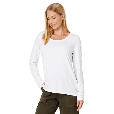 L.L.Bean Soft Stretch Supima T Shirts Scoop Neck Long Sleeve Women