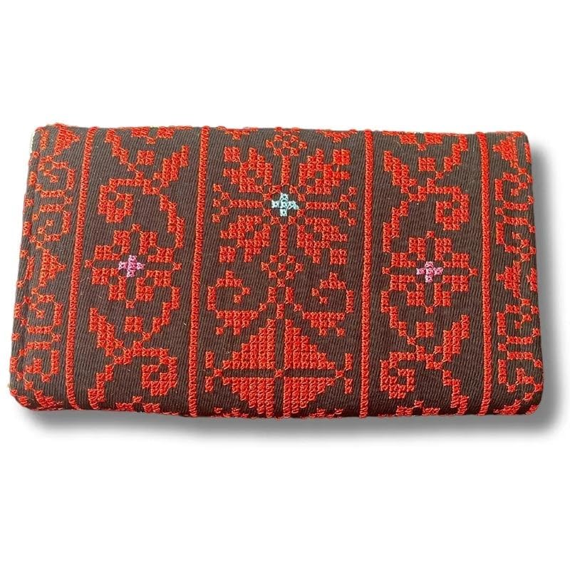 2 Zipper Large Embroidered Wallet – Spacious & Stylish Clutch for Women with Double Zipper, Traditional Stitching