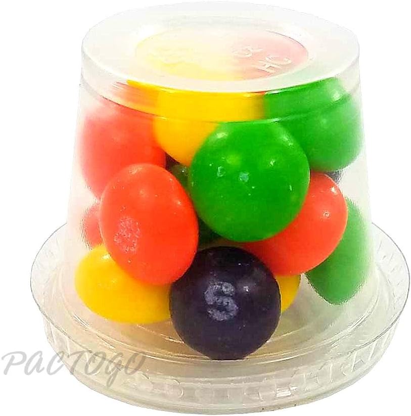 Empress 1 oz. Clear Plastic Disposable Portion Souffle Container Food Cups with Lids (Pack of 500 Sets)