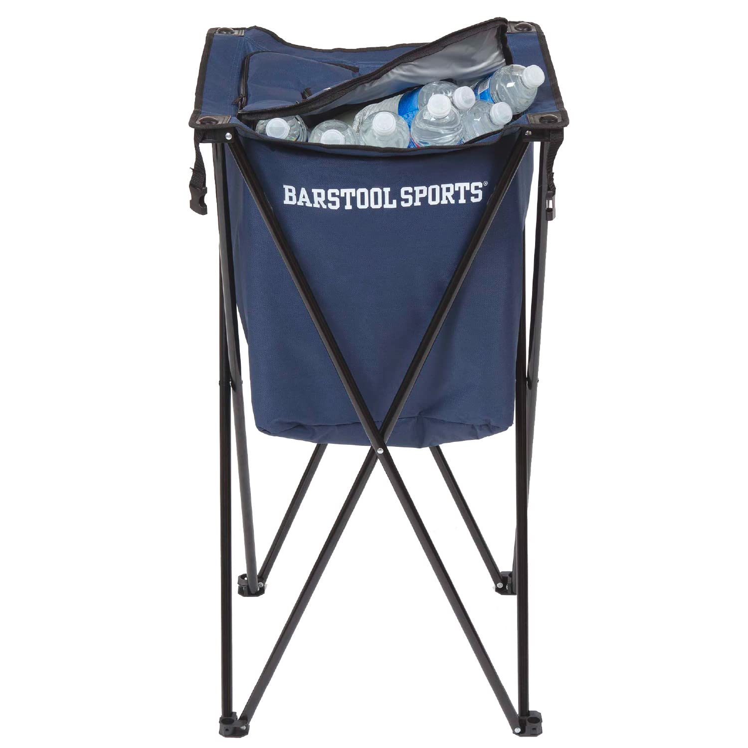 Barstool SportsBarstool Sports 72 Can Cooler Table, Collapsible Folding Camping Table, Standing Ice Cooler, Portable Tailgate Table with Storage Bag for Outdoor Use, Picnic, Beach, BBQ, Festival, Football Tailgate