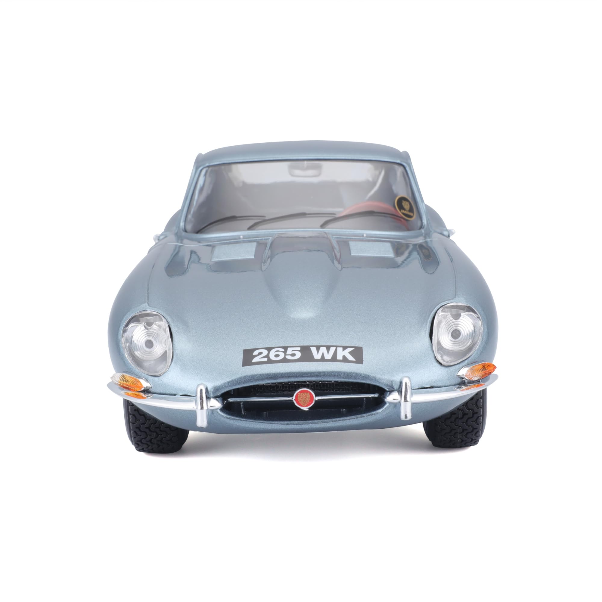 Bburago - Jaguar E-Type Coupe, Auto Diecast in Scala 1:18, Blu Met., 3+ | Modellino Auto Classica da Collezione con Porte, Cofano e Bagagliaio Apribili, Licenza Ufficiale