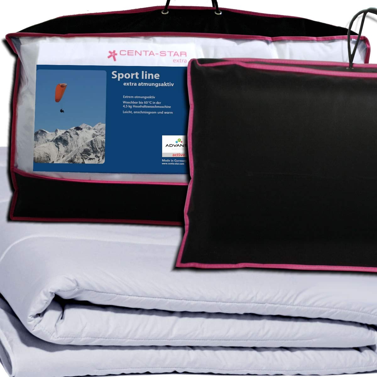 Centa-Star Sport line Ganzjahres-Bett in 155x220 cm 2. Wahl Ganzjahresdecke Bett-Decke mit sehr guter Feuchtigkeitsregulierung 1732.80
