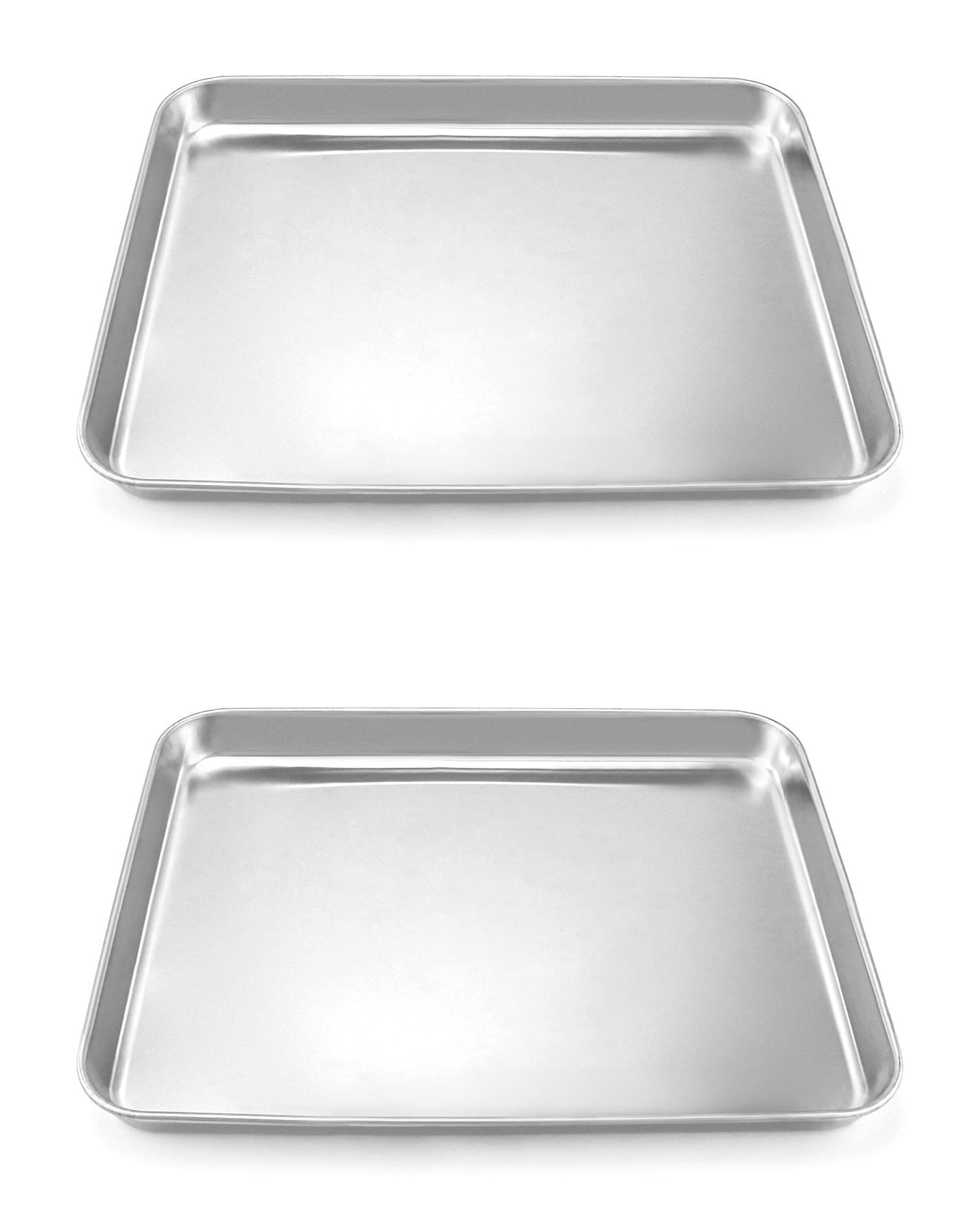 QWORK 2 Pack Stainless Steel Instrument Tray Multipurpose Tray for Lab Instruments, Craft Tools, Household Organization,10 5/8" x 6 11/16" x 1 5/16", Flat Bottom — Amazon image 16