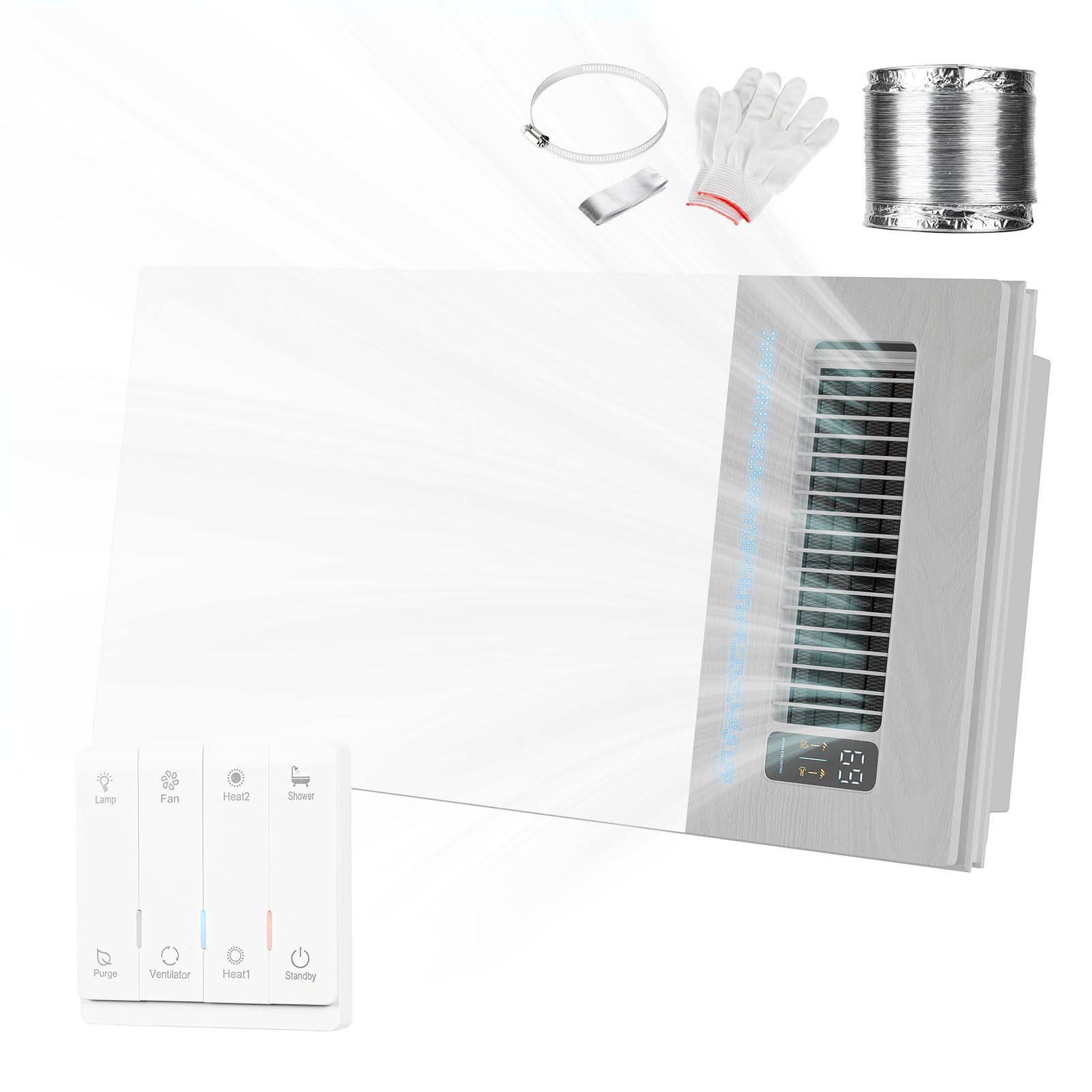 Photo 1 of Hawkrown 4-in-1 Bathroom Fan with Light and Heater