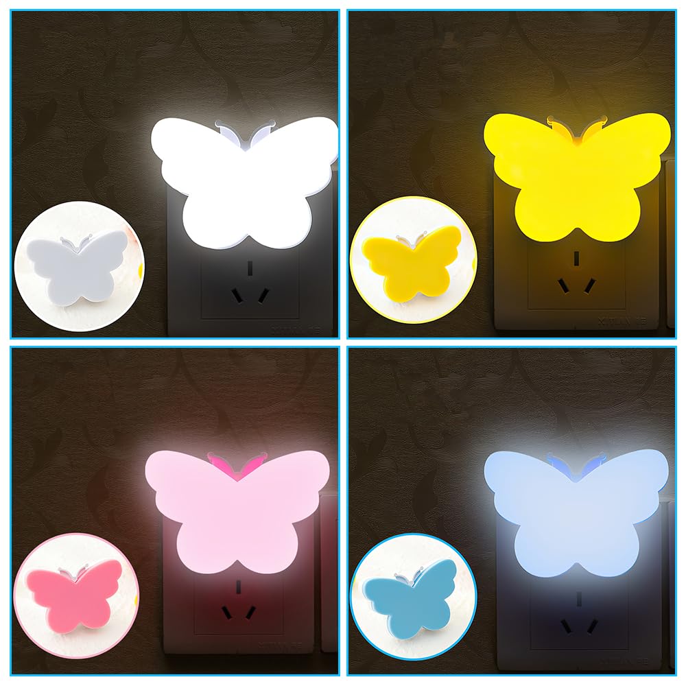 Luce notturna con sensore crepuscolare, 4 pezzi, luminosità regolabile in continuo, ideale per la cameretta dei bambini, bianco caldo | Leroy Merlin