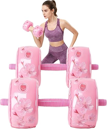 Water Filled Dumbbells Set for Women Travel Weights Adjustable