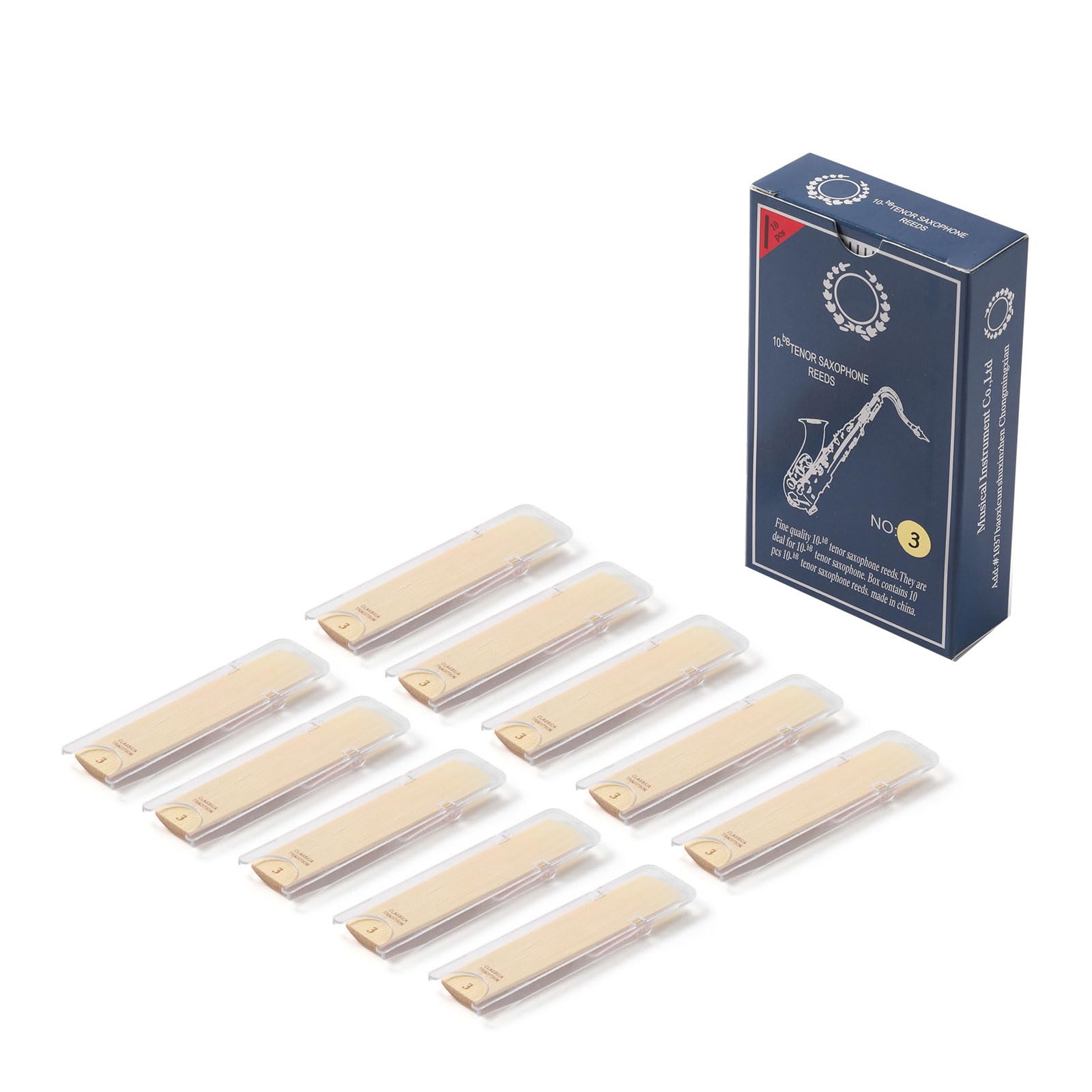 10Pcs Saxofoon Riet Set Met Sterkte 2.0/2.5/3.0 Voor Tenors Sax Riet