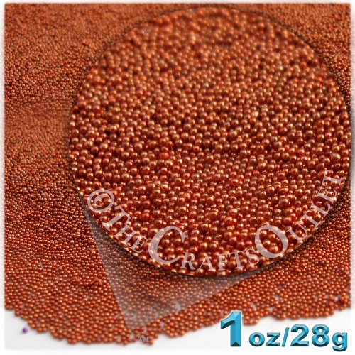 The Crafts Outlet 1-Oz/28-G Metallic Finish, Glass, Microbeads 0.6Mm, Ideal For Caviar Nails, Metallic Champagne Yellow #TOP3