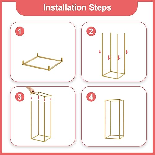 Miniatura 7 de Gold Wedding Flower Vase,10pcs Flower Stand Centerpieces,Metal Wedding Flower Stand, Centerpieces for Wedding Table,Party Decoration