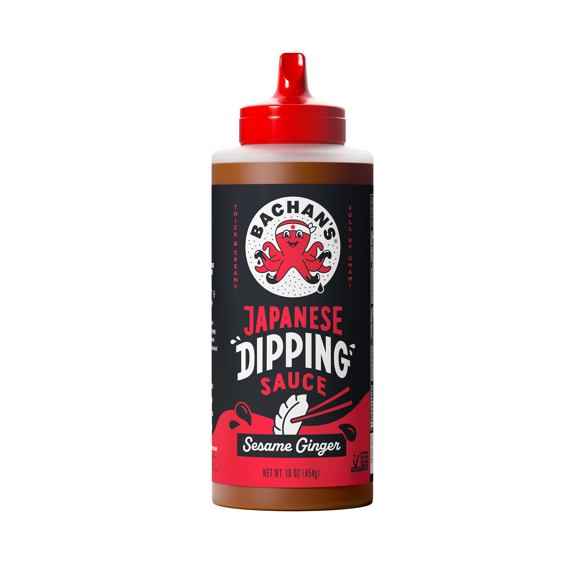 Bachan's - Japanese Dipping Sauce - Sesame Ginger, 16 Oz, Small Batch, Non GMO, No Preservatives, No Nut, No Dairy, Vegan and BPA free. Dipping Sauce for Wings, Chicken, Steak, Appetizers and more