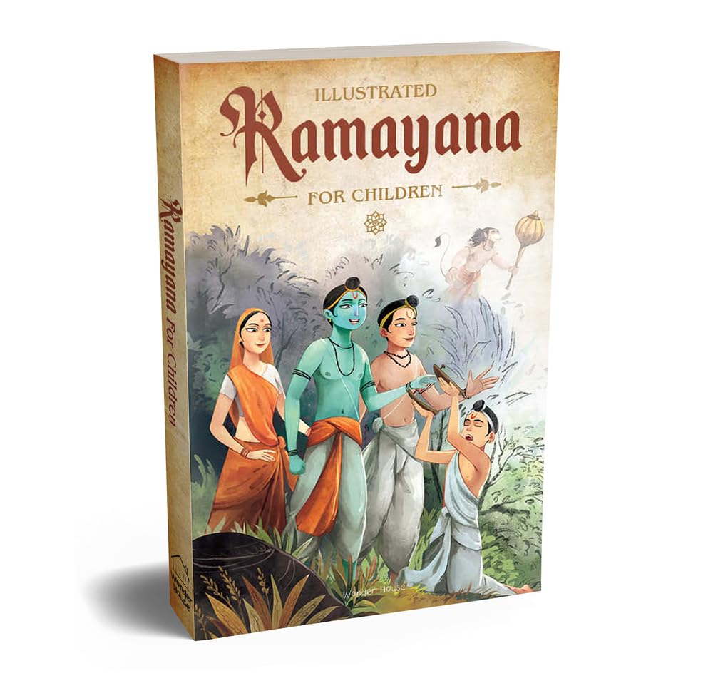 Illustrated Ramayana For Children (Black and White)