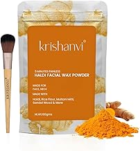 Haldi Facial Wax Powder, 5 min Painless Natural Face Hair Removal Waxing Powder, Easy to use at home, No chemicals - No Irritation, No Skin rashes (100g) (HALDI FACIAL 100 GM)