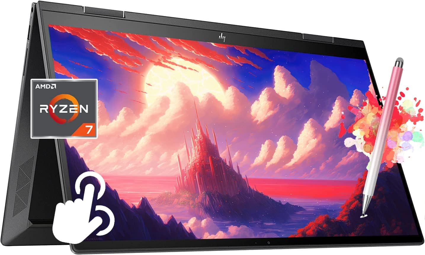 HP Envy x360 2 em 1 15,6" FHD Touchscreen Slim Laptop, AMD Ryzen 7