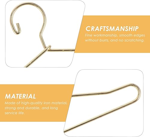 Miniatura 9 de EXCEART 20 piezas de colgador de ropa de muñeca de metal para ropa de armario, accesorios de ropa, perchas de alambre, abrigo, perchas de metal para