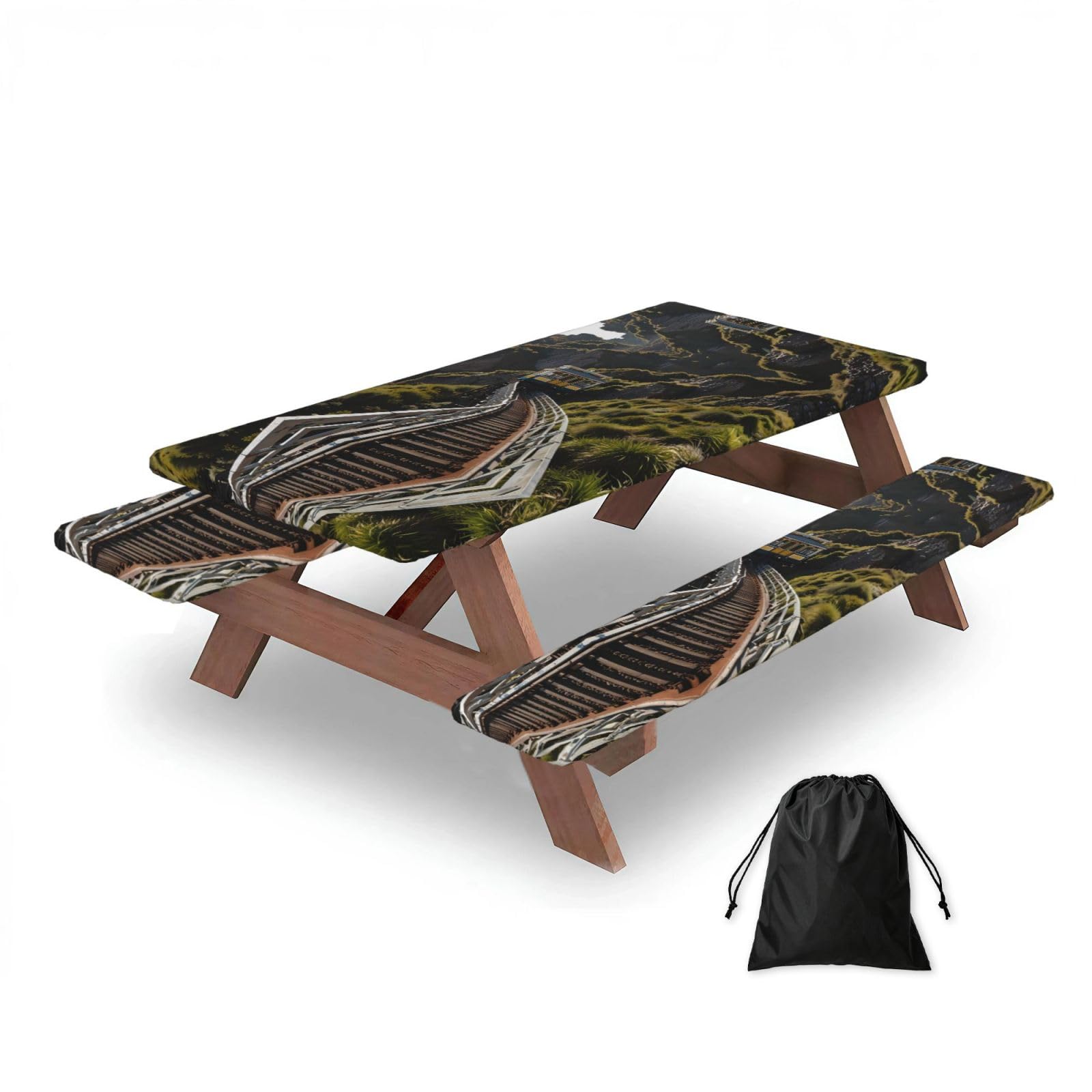 Cliff Railway Rectangular water-repellent picnic tablecloths, outdoor camping, picnic, BBQ