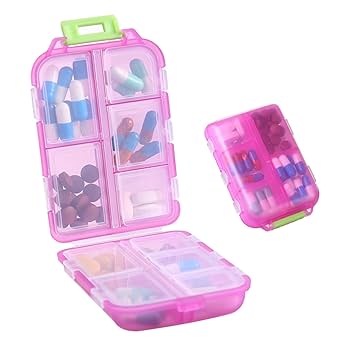 Amazon.com: Zuihug 1Pack Travel Pill Organizer - 10