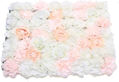 Vista 171 de 20 paneles de pared de flores artificiales, decoración de pared de 24 x 16 pulgadas, paneles decorativos de flores de hortensias para el hogar, 20