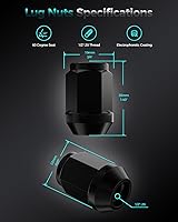 Vista 2 de ZOFFI Tuercas de llanta 1/2-20, 23 piezas, compatibles con Jeep Wrangler JK 1987-2018, Jeep Liberty 2002-2012, Jeep Grand Cherokee 1993-2010