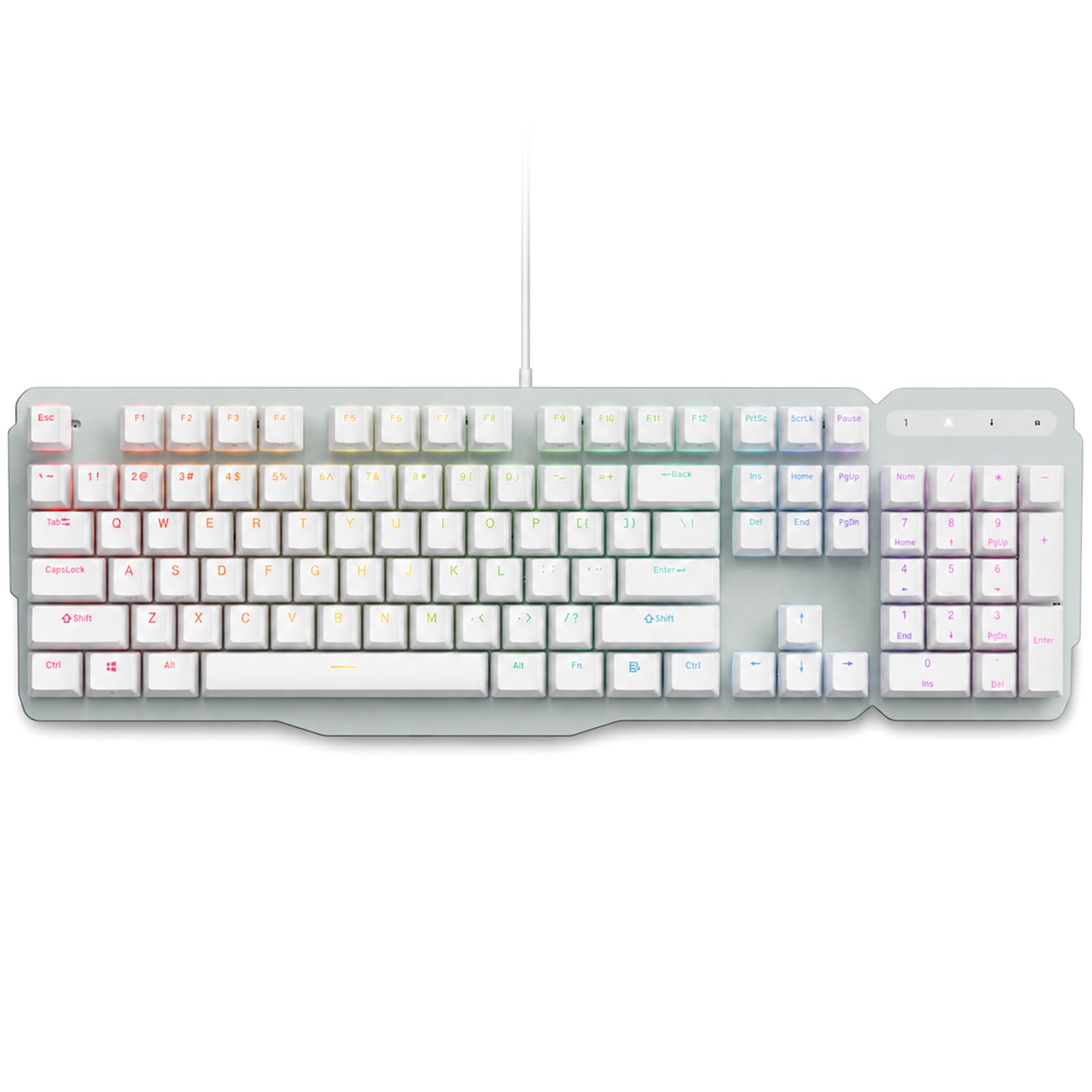 RK952 Wired Mechanical Gaming Keyboard, Full-Size 104 Keys, Aluminum Plate | PBT Shine-Through Keycaps with Number Pad, Hot-Swappable Tactile Custom Switches, Anti-Ghosting RGB Backlit for Win/Mac-image-48