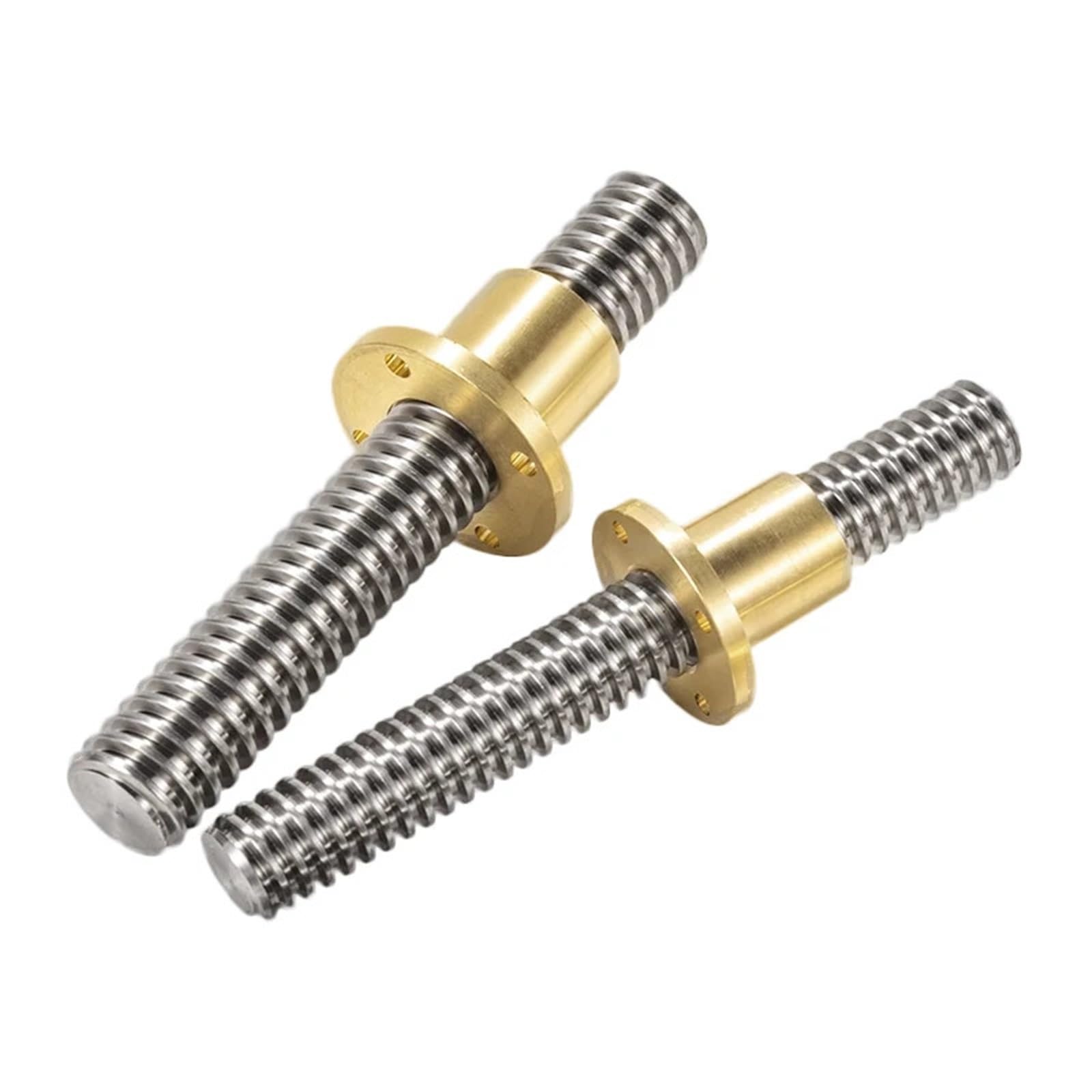 Husillo de bolas CNC de movimiento lineal Tornillo trapezoidal de acero inoxidable T14*3 + tuerca de brida, 100, 150, 200, 250, 300, 350, 400, 450, 500, 600, 800, 900, 1000 mm(100MM)
