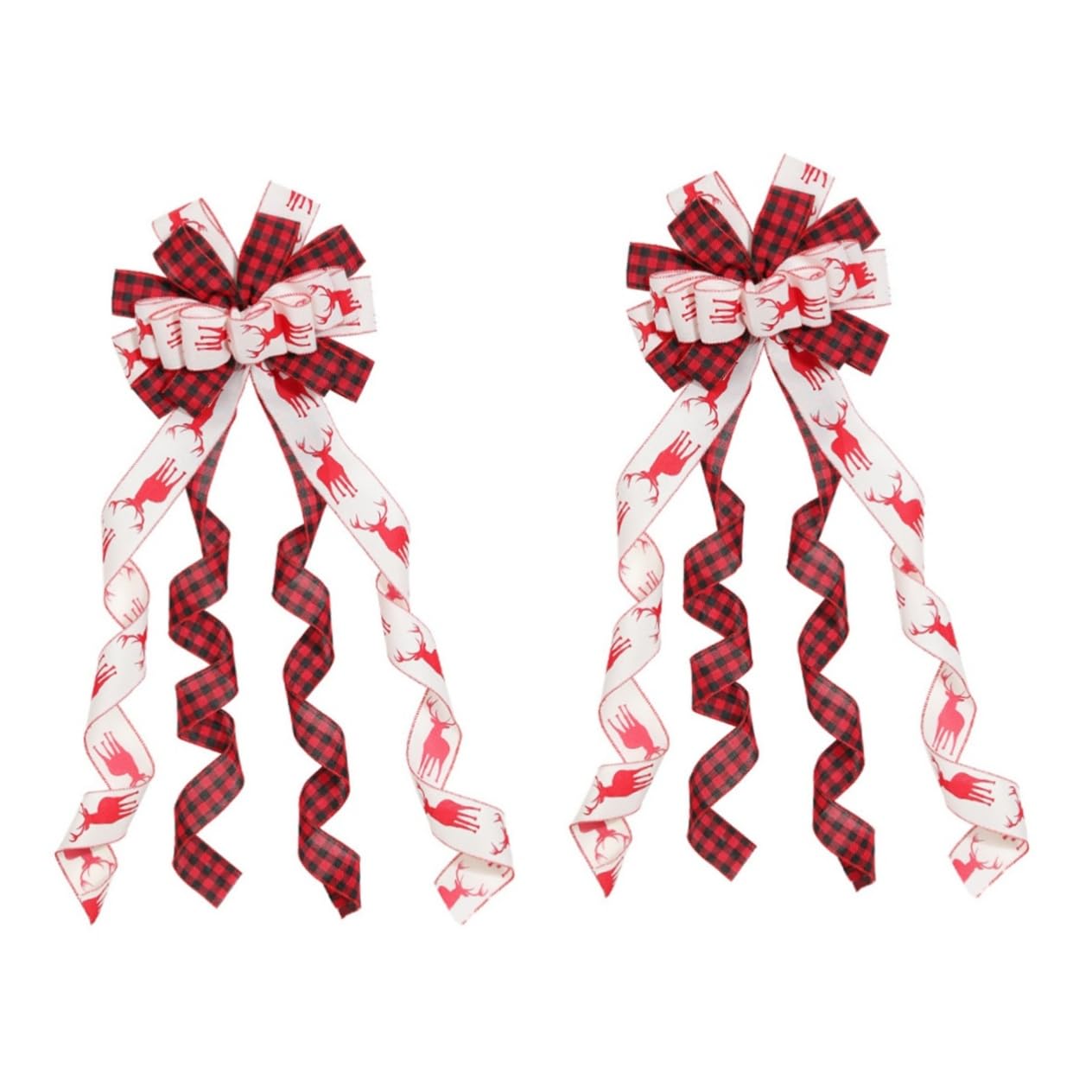 ABOOFAN 2piezas Lazo Gigante De Navidad para Decoración De Árbol Adorno De Bowknot Yute para Fiestas y Bodas Suministros De Festival Navideño