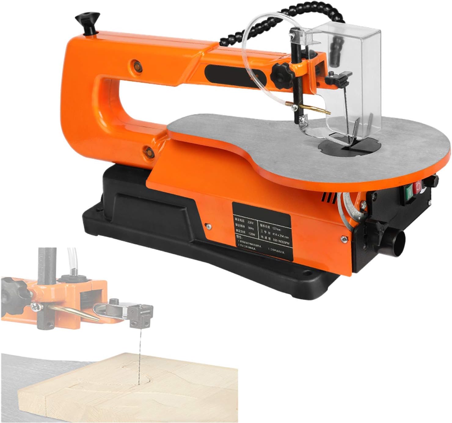 LIXFDJ Benchtop Scroll Saws,Electric Scroll Saw 150W with Adjustable Workbench,Pin and Pinless Saw Blades,Variable Speed,Cutting Thickness 60Mm/2.4" for Craft Hobby*Product No.:WW-80