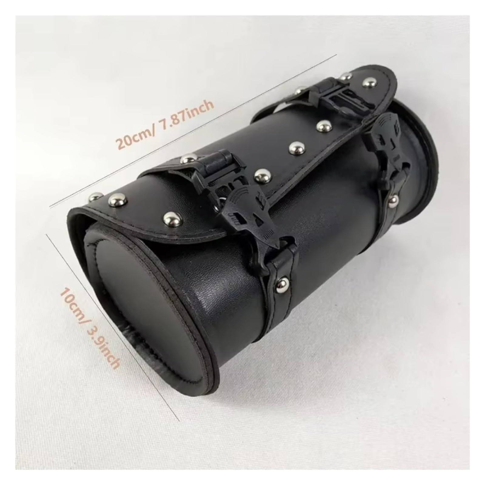 Compatibile Con Bobber 1 Set Borsa Attrezzi Moto Per Viaggio In Finta PU Impermeabile Laterale Modifica Sostituzione Sacche Moto(Black)