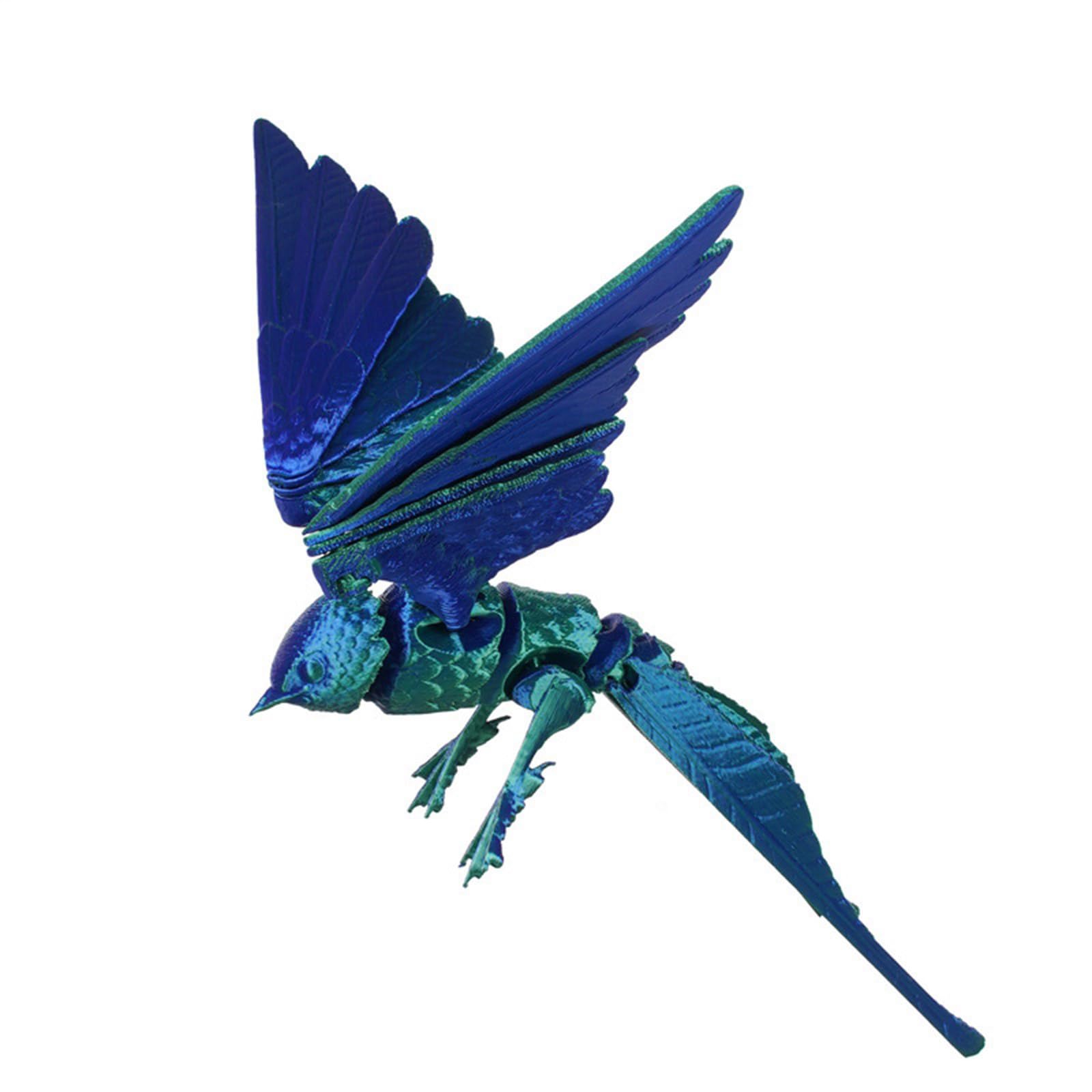 Kfwfuaee A Printed Rticulated Swallow Figurine Flexible Joint Toy Realistic Bird Desktop Decor For Stress Relief Desktop Pet Ornament