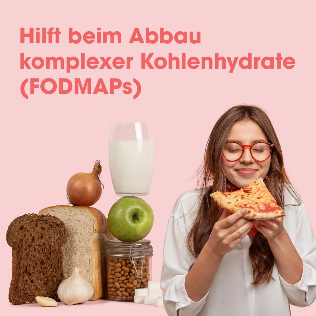 Intoleran Fodmix (Quatrase) Verdauungsenzyme – 108 Kapseln | Hochdosiertes Nahrungsergänzungsmittel bei FODMAP-Unverträglichkeit | Hilft bei der Verdauung von Laktose und komplexen Kohlenhydraten* | R