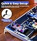 Vangoa PedalBoard mit Eingebautem Netzteil,Aluminiumlegierung einteilig gebogene tragbare faltbare powered Guitar Pedal Board mit Premium-Rucksack, Medium, 45.72 * 34.29cm, 1.54kg, grau