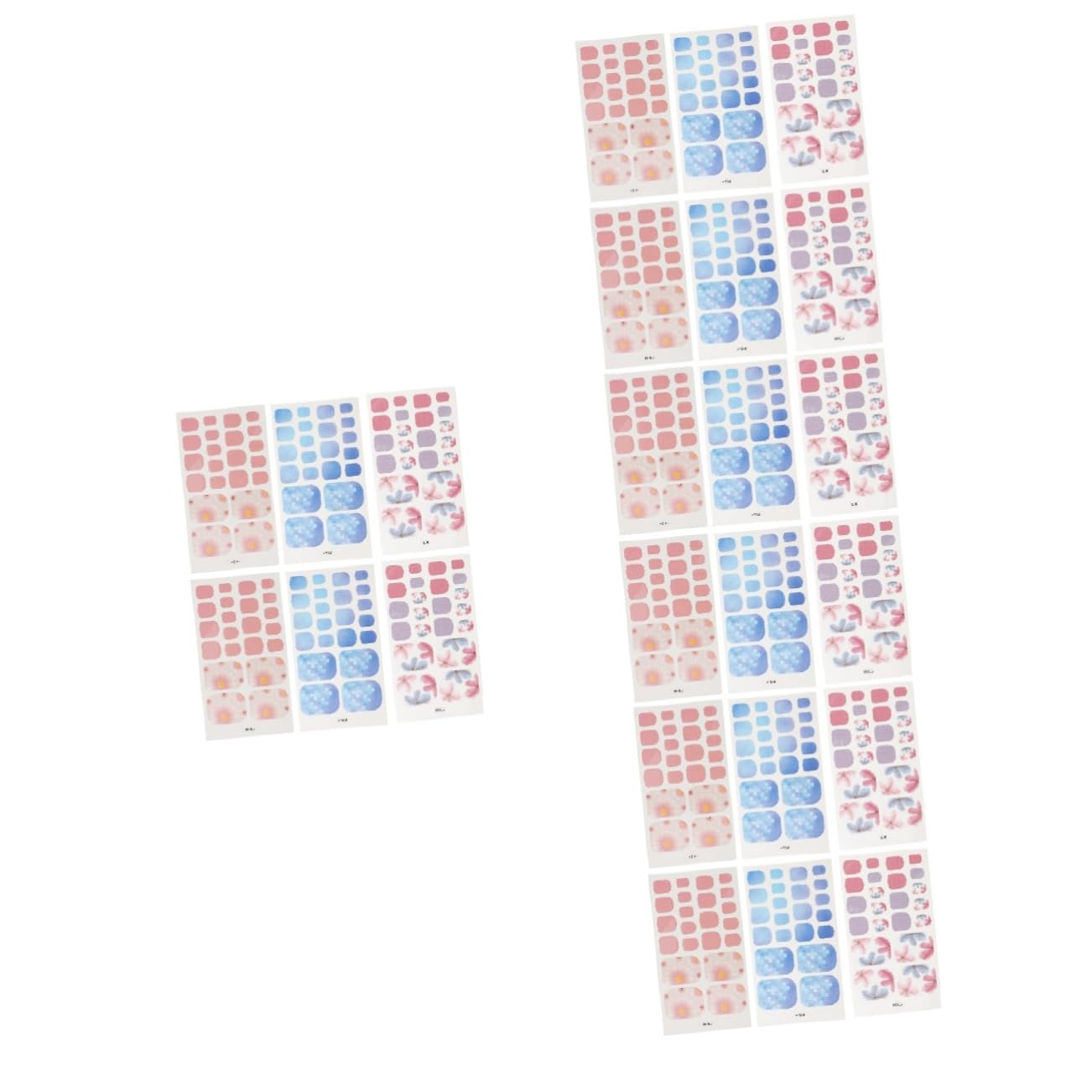 minkissy 24 Hojas Del Pie Pegatinas Decorar 3d Manicura