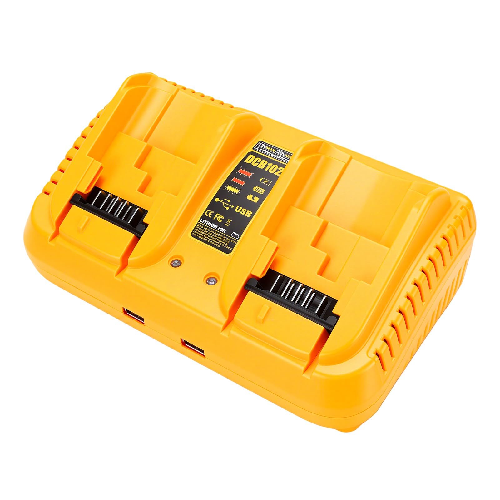 Fafeicy Estación de Carga de Batería Rápida de 2 Puertos, Indicador LED 6A USB