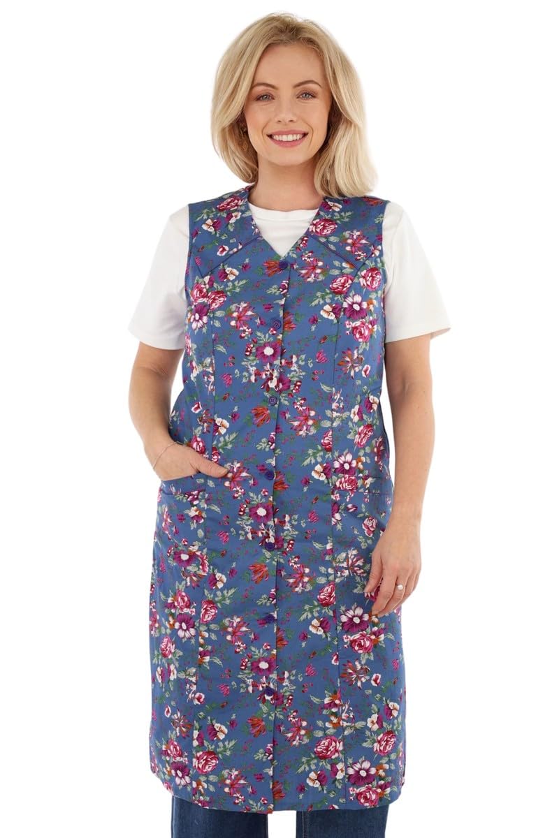 Tablier pour femme sans manches, Tablier de cuisine ou de ménage, Blouse pour femme, 100 % coton