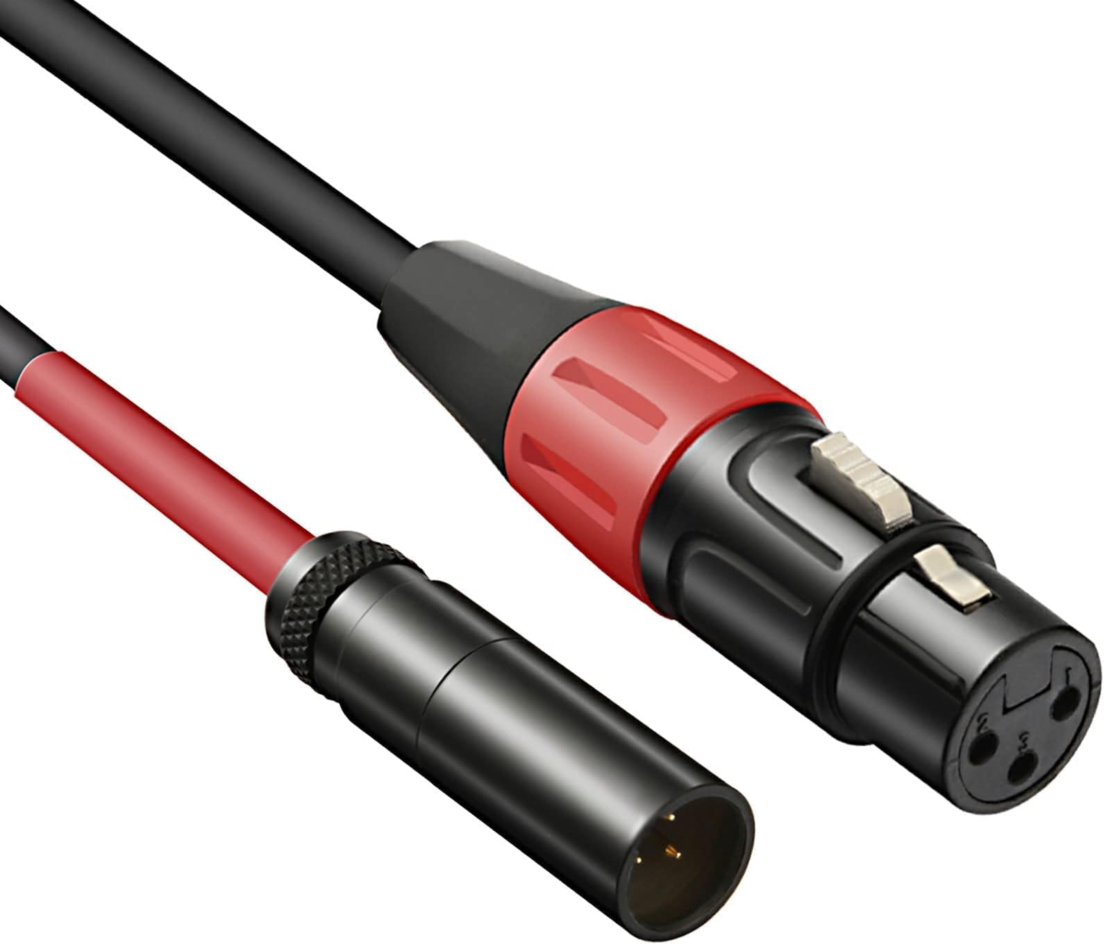 COLICOLY Mini xlr to xlr cable,XLR Female to Mini XLR Male Microphone Audio Cable for Blackmagic Pocket 4K Camera Video Assist 4K - 1ft