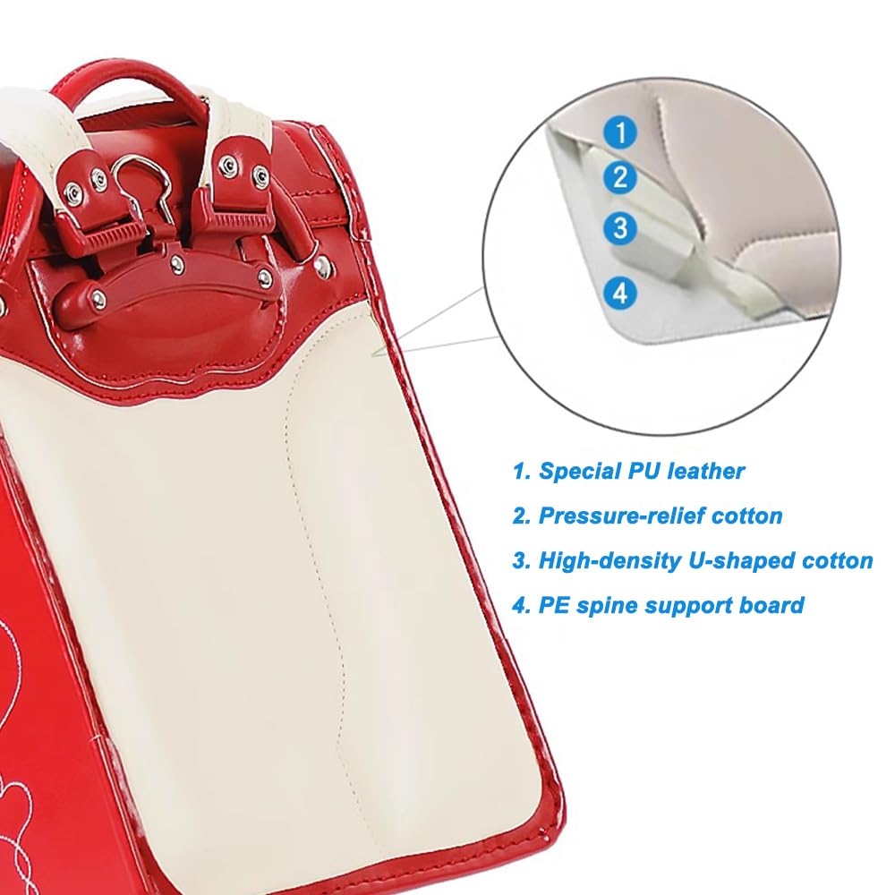 Bolsa Escolar De Estilo Japonés De Gran Capacidad, Transpirable Y Cómodo, Cubierta Impermeable De PU, Adecuada para Niños Y Niñas,B,33 * 24 * 15CM