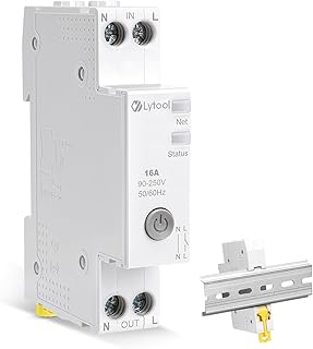 Interruptor Medidor Energia Lytool 16A Interruptor Inteligente 2.4GHz Interruptor WiFi con Control de Voz, Control Remot...