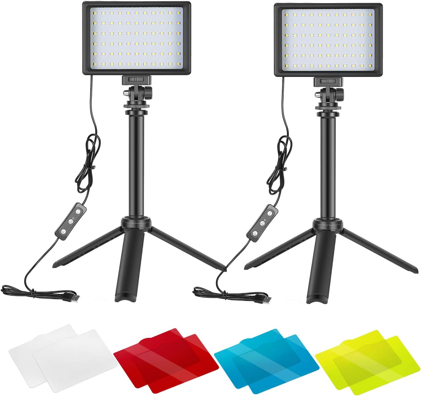 NEEWER Dimmable 5600K USB LED Video Light 2Pack with