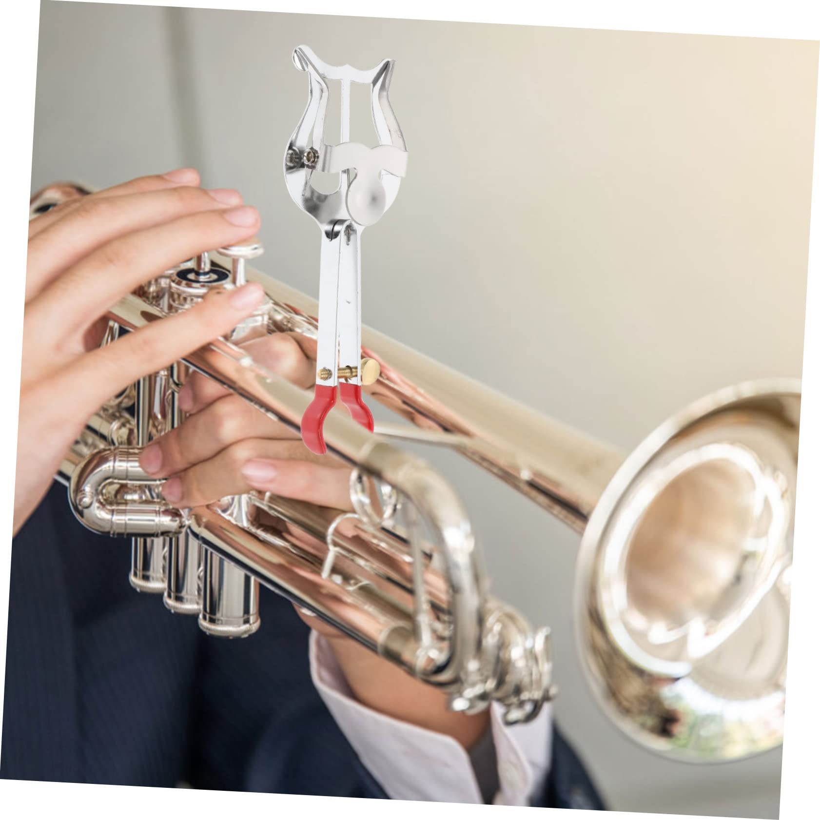Abaodam 4stücke Silberner Musiknotenhalter Für Trompete Stabiler Notenclip Mit Kompaktem Design Für Musiker Schüler Und Instrumentalisten
