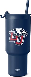 Simple Modern Officially Licensed Collegiate Liberty Flames 30 oz Tumbler with Flip Lid and Straws | Insulated Cup Stainless Steel | Gifts for Men Women | Trek Collection | Liberty University