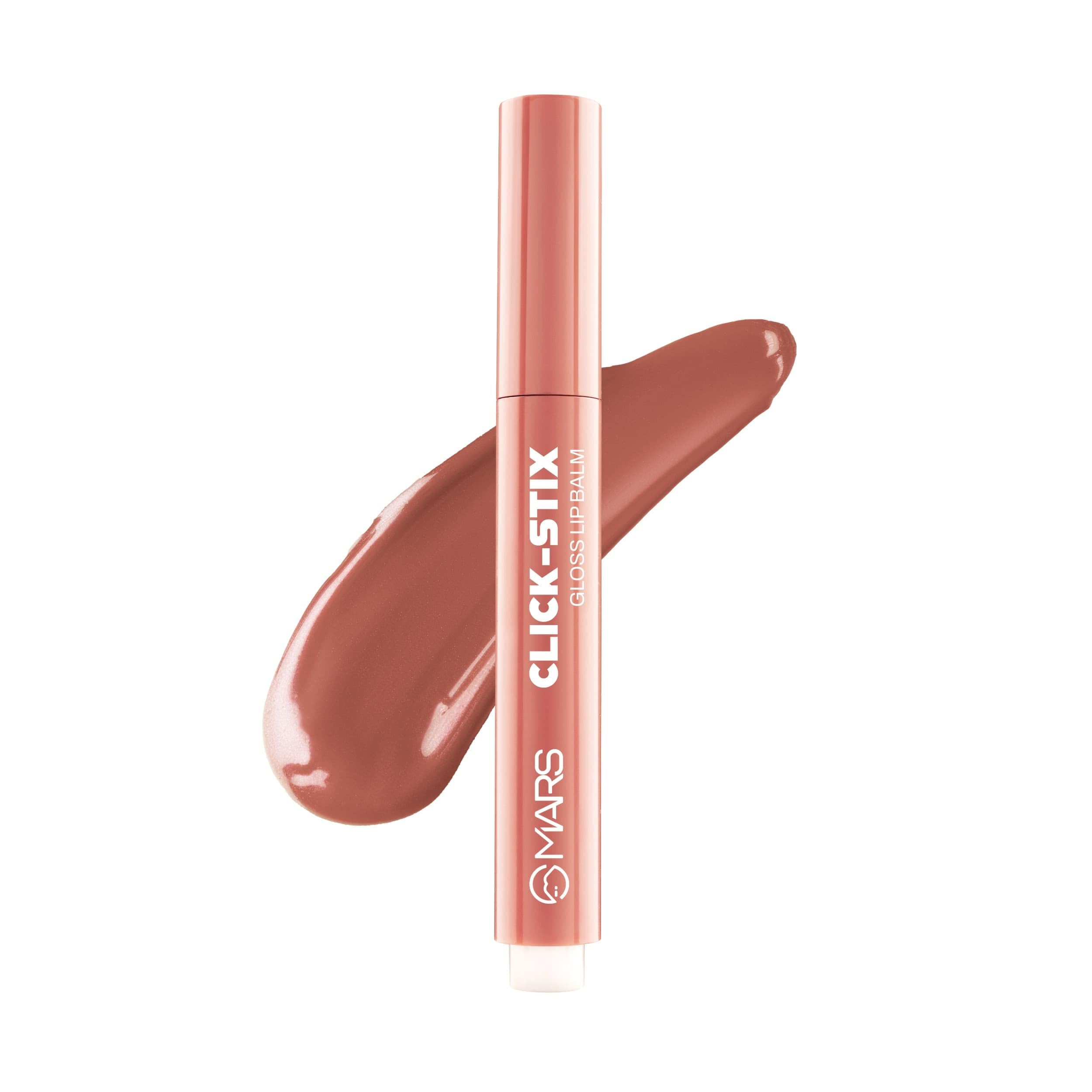 MARS Click Stix Gloss Lip Balm (2.0 gm) (07-GLAZED PEACH) | High Pigmented | Ultra-Glossy Finish | Non-Sticky | Hydration | Enriched with Cocoa Butter