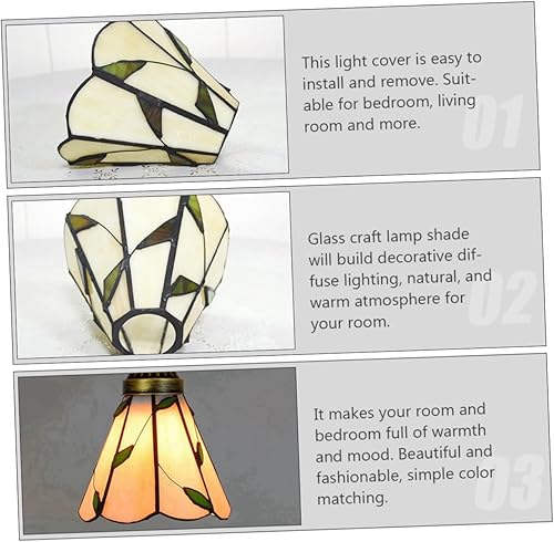 Miniatura 4 de Angoily 1 unid pantalla de cristal decorativo colgante luz cubierta de la lámpara accesorio de cristal artesanía lámpara cubierta decorativa