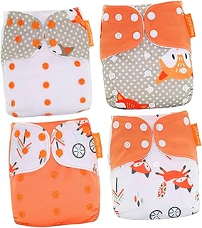 Totority Fraldas Para Bebês Recém-Nascidos 4 Unidades Roupa Íntima Para Crianças Fraldas De Pano Para Recém-Nascidos Fraldas Reutilizáveis Fralda De Natação Lavável Fralda Para