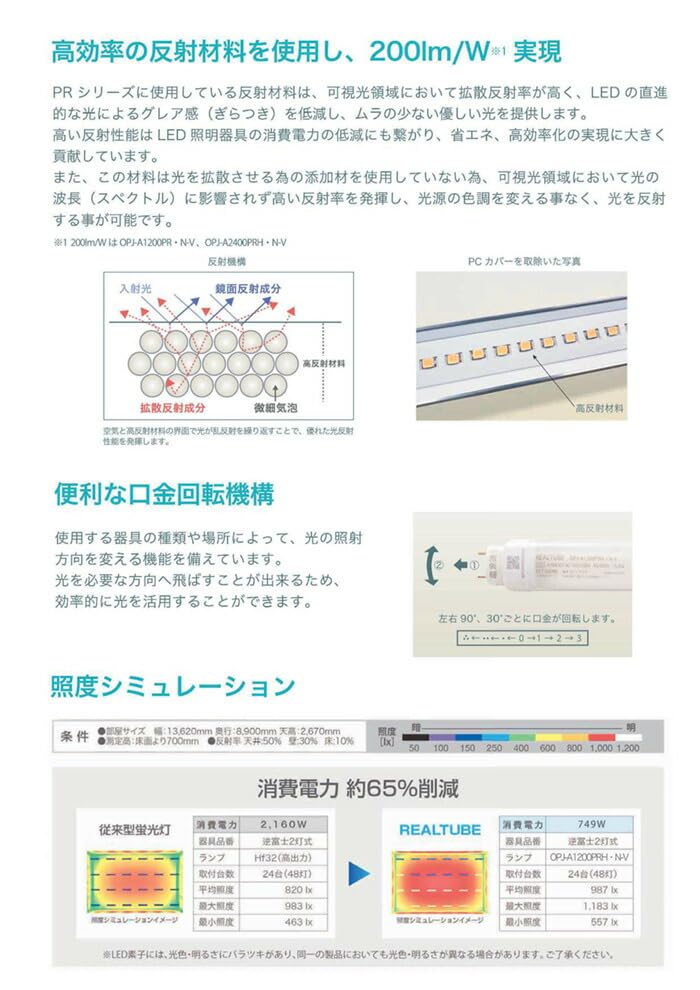 Amazon | オプティプラス LED蛍光灯 電源内蔵直管形LEDランプ リアル