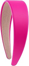 Classique Serre Tête Rose Bandeau, Large 4 cm en Tissu Doux, Bandeau Cheveux Rose Élégant et Confortable, Accessoire Femme pour Quotidien, Soirées, Rendez-Vous et Style Rétro Moderne