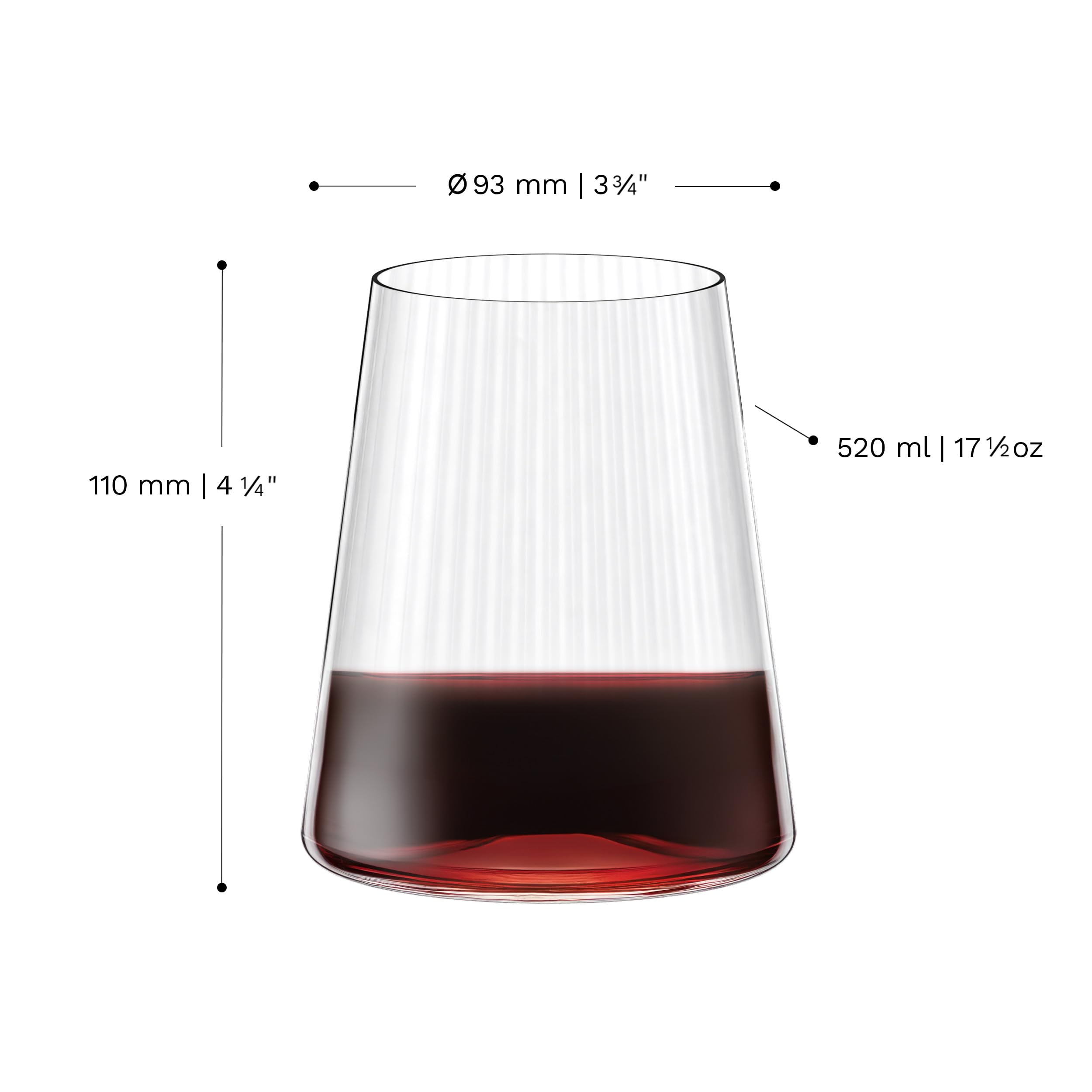 Stölzle Lausitz Rodewijnglazen Weinland 6-delige set 450 ml – Hoogwaardige wijnglazen ideaal voor Bordeaux – Elegante rode wijnglas van kristalglas voor maximale aroma-ontwikkeling