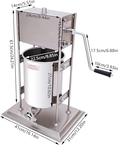 Miniatura 3 de Máquina de hacer churros de 3 litros, kit de fabricación de churros de acero inoxidable, incluye 5 boquillas, fabricante comercial de churrera