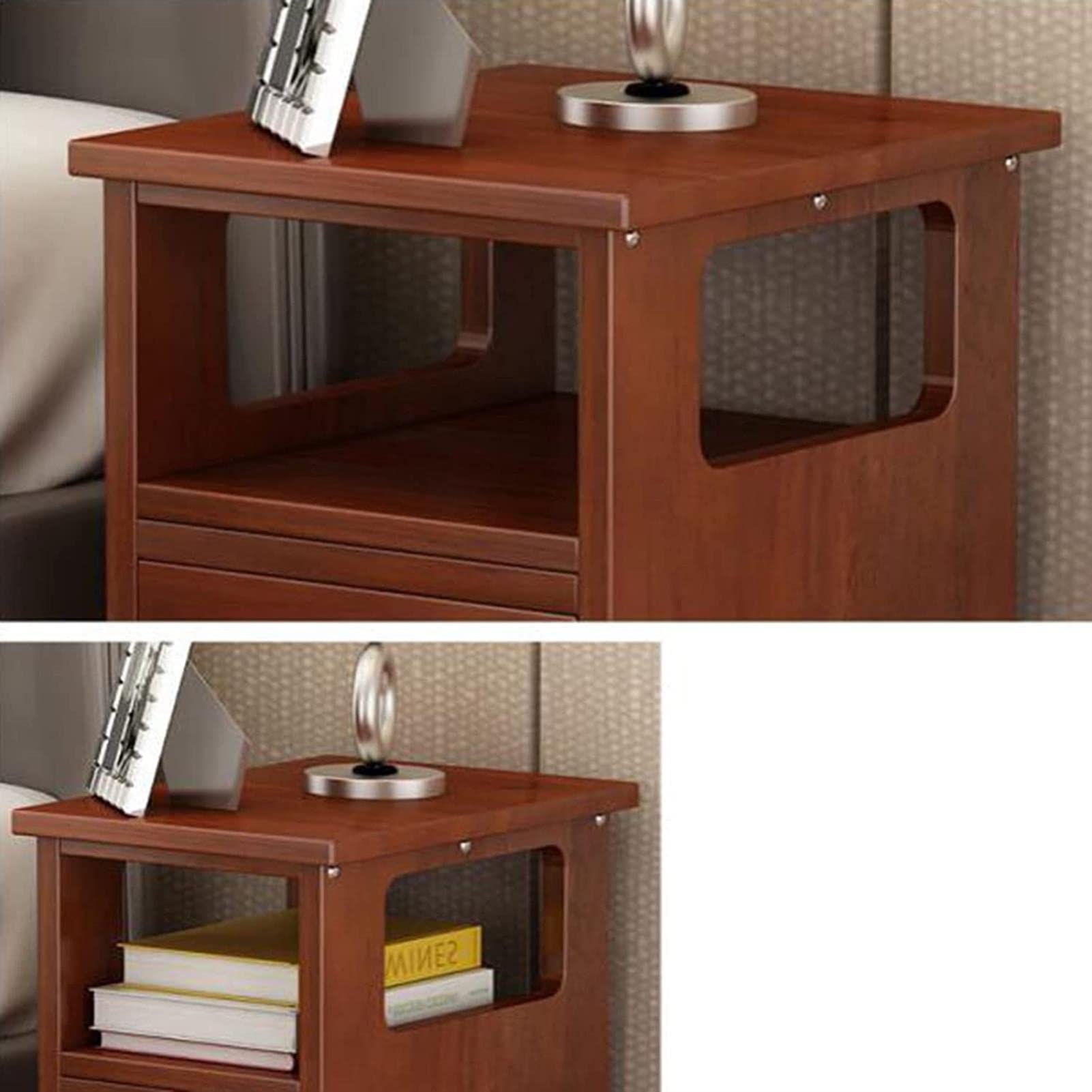 Amazon.co.jp: ナイトテーブルヴィンテージベッドサイドテーブル無垢材